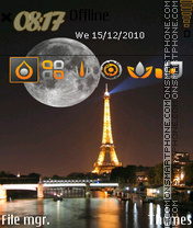 Скриншот темы Paris Night 02