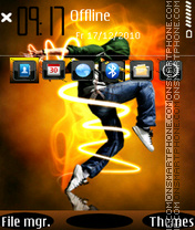 Electronic dance theme screenshot