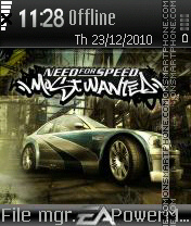 Nfs most wanted es el tema de pantalla