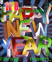 Happy New Year 2016 theme screenshot