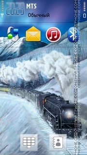 Winter Train theme screenshot