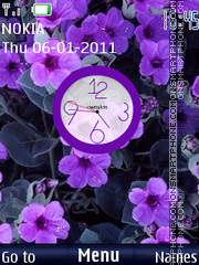 Purple flowers tema screenshot