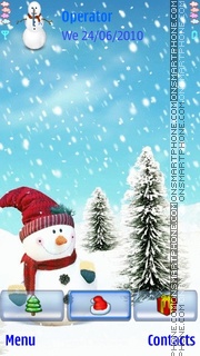 Animated SnowMan theme screenshot