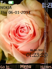 Rose and Clock tema screenshot