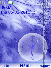 Winter clock es el tema de pantalla