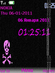 Pink and black theme screenshot
