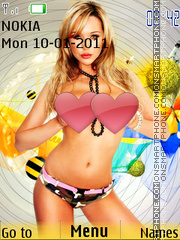 Rubia muy sexy theme screenshot