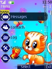 Rabbit Kitten Clock Theme-Screenshot