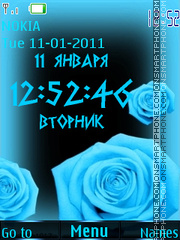 Скриншот темы Blue rose