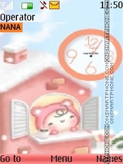 Cute Clock es el tema de pantalla