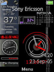 Retro All In 1 Clock theme screenshot