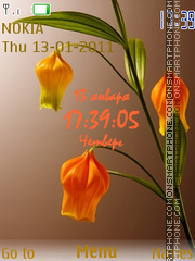 Orange flower tema screenshot