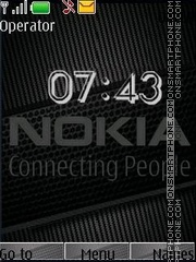 Скриншот темы Nokia clock swf