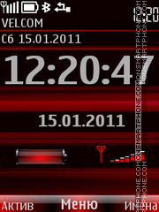 Clock, indicators theme screenshot