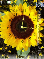 Sunflower clock tema screenshot
