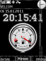 Clock, battery theme screenshot