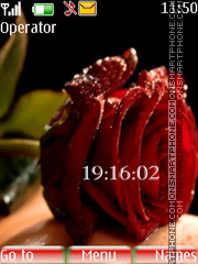 Скриншот темы Rose clock