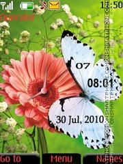 Butterfly dual clock theme screenshot
