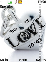 Stone heart clock tema screenshot