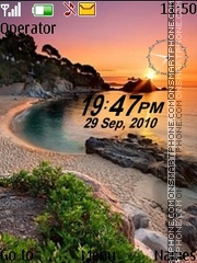 Sunset dual clock tema screenshot