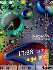 Скриншот темы T Nokia Clock