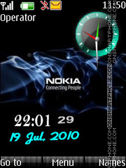 U nokia clock tema screenshot