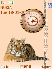 Tiger Clock 02 tema screenshot