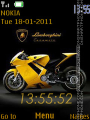 Скриншот темы Lamborghini Clock 02