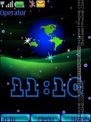 Globe ani clock fl1.1 Theme-Screenshot
