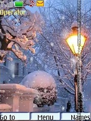 Скриншот темы Winter lanterns swf