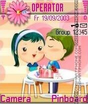 Cute toon couple es el tema de pantalla