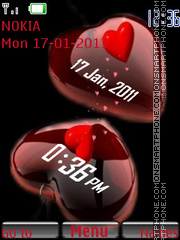 Heart Clock N Date Theme-Screenshot