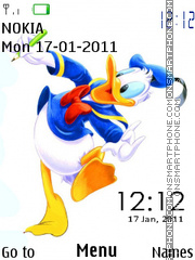 Donald Duck Clock 01 theme screenshot