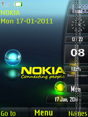 Скриншот темы Nokia 3d Sidebar