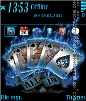 Capture d'écran Poker Card thème