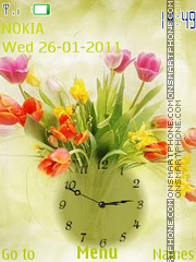 Bouquet clock tema screenshot