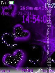 Hearts animated tema screenshot