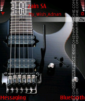 Black Guitar tema screenshot