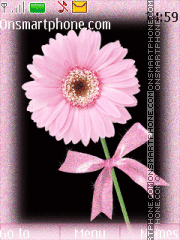 Pink flower es el tema de pantalla