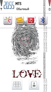 Love Fingerprint es el tema de pantalla