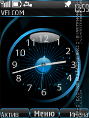 Analog clock animation tema screenshot