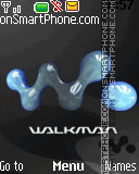 Animated Walkman Blue tema screenshot