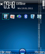 Blue 523 tema screenshot