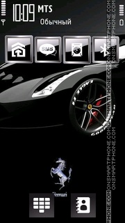 Скриншот темы Black Ferrari 03