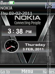 Metallic Nokia Logo es el tema de pantalla