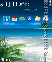 Beautiful Beach 03 tema screenshot