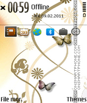 Gold Butterfly theme screenshot