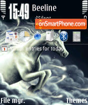 Horse In The Night QVGA tema screenshot