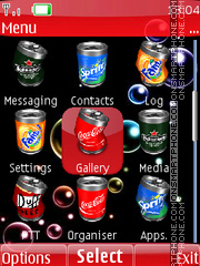 Скриншот темы Animated Coke 01