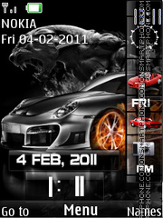 Capture d'écran Porsche Sidebar thème